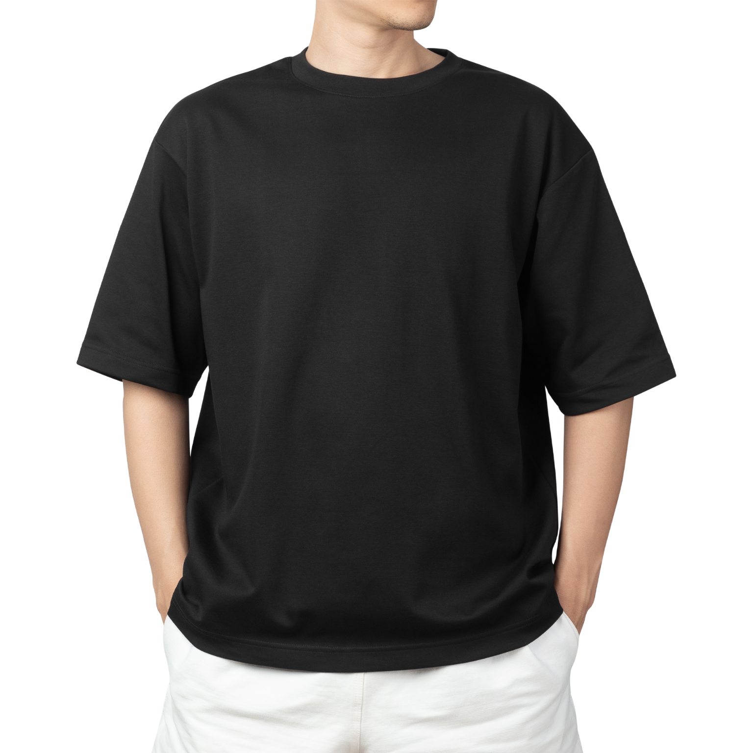 SHAMAYIM Black Plain Tees